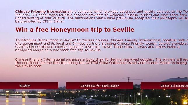 «Chinese Friendly» busca convertir a Sevilla en destino de luna de miel