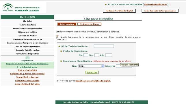 Cita para el medico por internet andalucia Cita para el medico por internet andalucia
