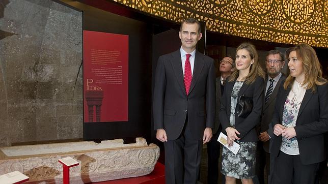 Los Príncipes de Asturias, junto a la presidenta de la Junta, Susana Díaz