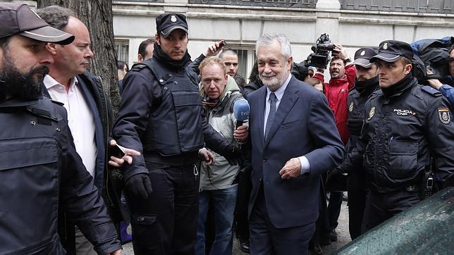 José Antonio Griñán, a su llegada al Supremo