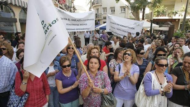 Manifestación de funcaionarios andaluces