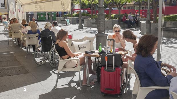 Terrazas en la plaza de Las Tendillas de Córdoba