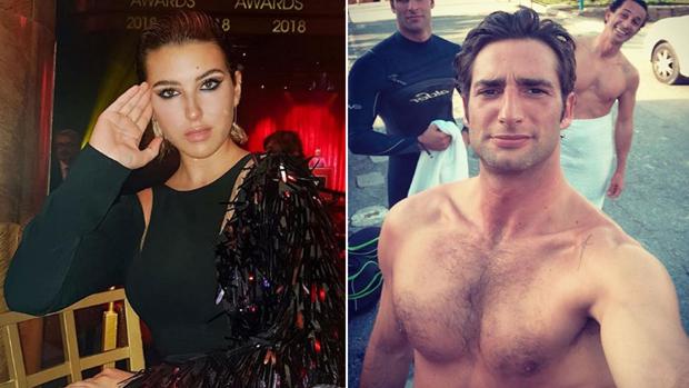 Alba Díaz y el empresario Javier Calle, en fotos tomadas de sus perfiles en redes sociales