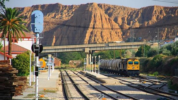 Estación de tren de Guadix, en el norte de Granada.