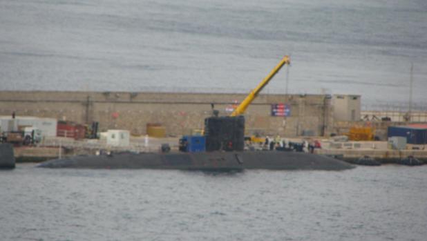 Imagen del «HMS Talent» en la base naval del Peñón el pasado mes de septiembre