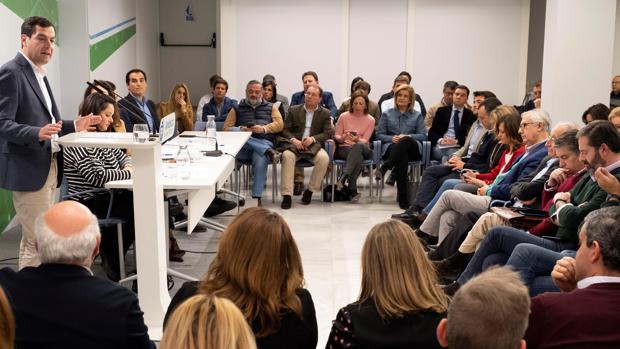 Juanma Moreno, en la reunión de la Ejecutiva Federal del partido