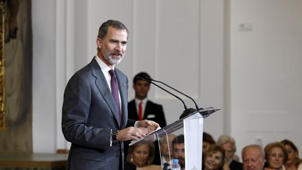 Su Majestad el Rey durante su discurso