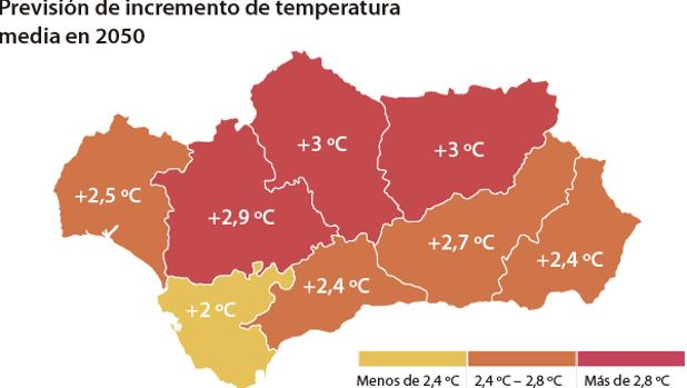 De acuerdo con los datos actuales, las temperaturas seguirán en aumento en Andalucía.