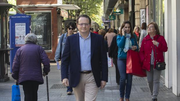 El candidato de Vox, antes de la entrevista