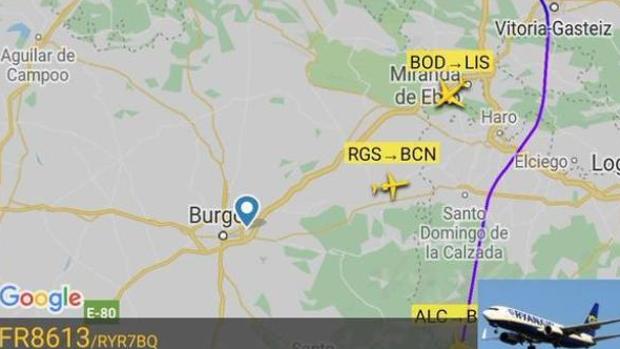 El vuelo tuvo que ser desviado a Santander