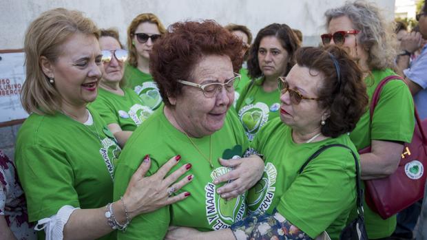 La madre de Miguel Ángel Domínguez, este martes