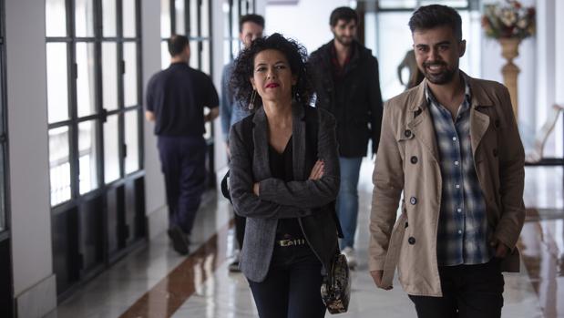 La diputada del grupo parlamentario Adelante Andalucía, Maribel Mora, en el Parlamento