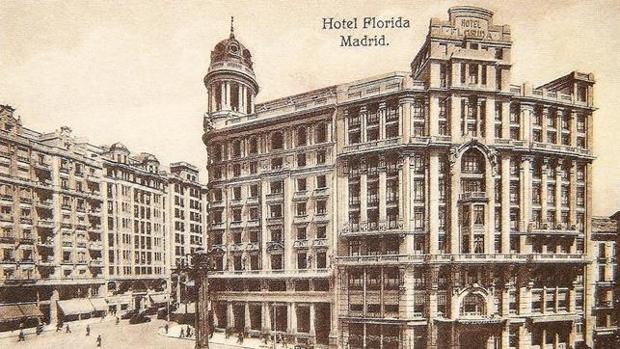 Imagen de una postal del Hotel Florida, antes de la Guerra Civil