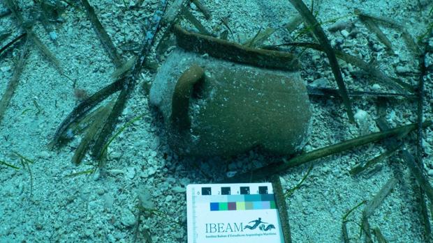 Una de las piezas halladas en aguas de Pollença
