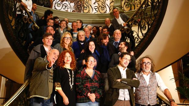 La Junta Directiva salida de las elecciones de noviembre, antes de la salida de Hevia de la presidencia de SGAE