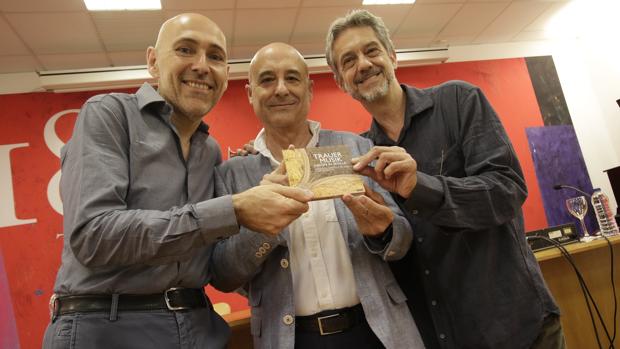 Enrico Onofri, Luis Martínez Montiel y Ventura Rico, este lunes en el Maestranza