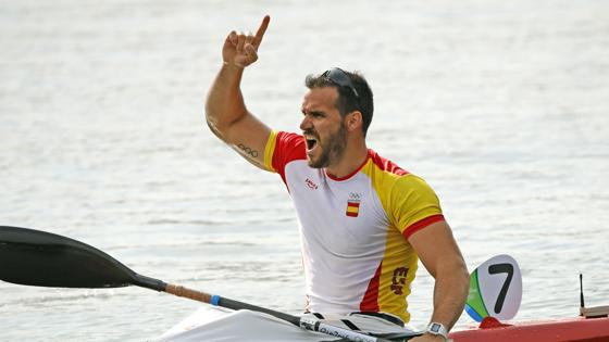 Saúl Craviotto celebra el bronce conseguido en el K1 200 metros