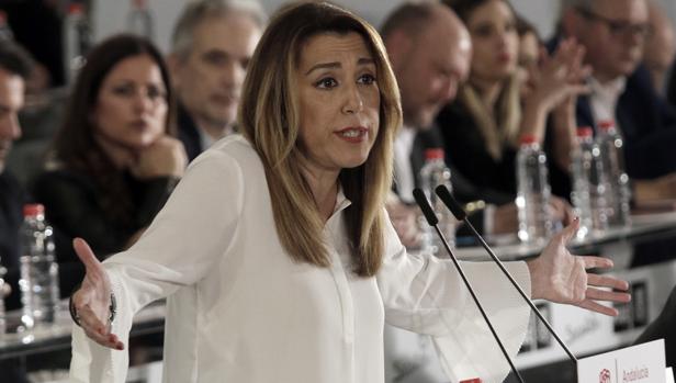 Susana Díaz en el comité director del PSOE andaluz celebrado el pasado lunes
