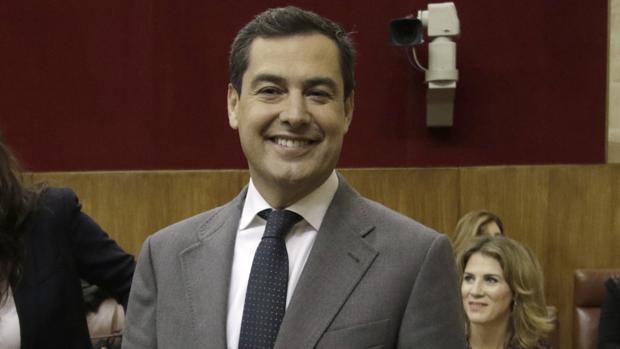 Juanma Moreno, este jueves en el Parlamento de Andalucía