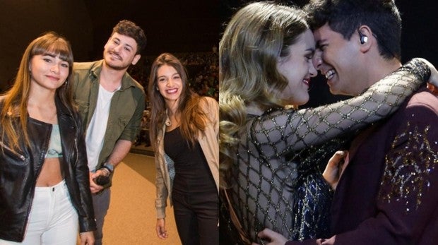 A la izquierda: Aitana, Alfred y Ana Guerra. A la derecha, Amaia y Alfred
