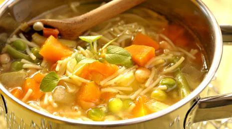 monitor Manuscrito moderadamente Sopa de fideos con verduras - Gurmé