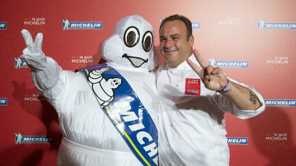 El chef Ángel León en la pasada edición de la guía Michelin