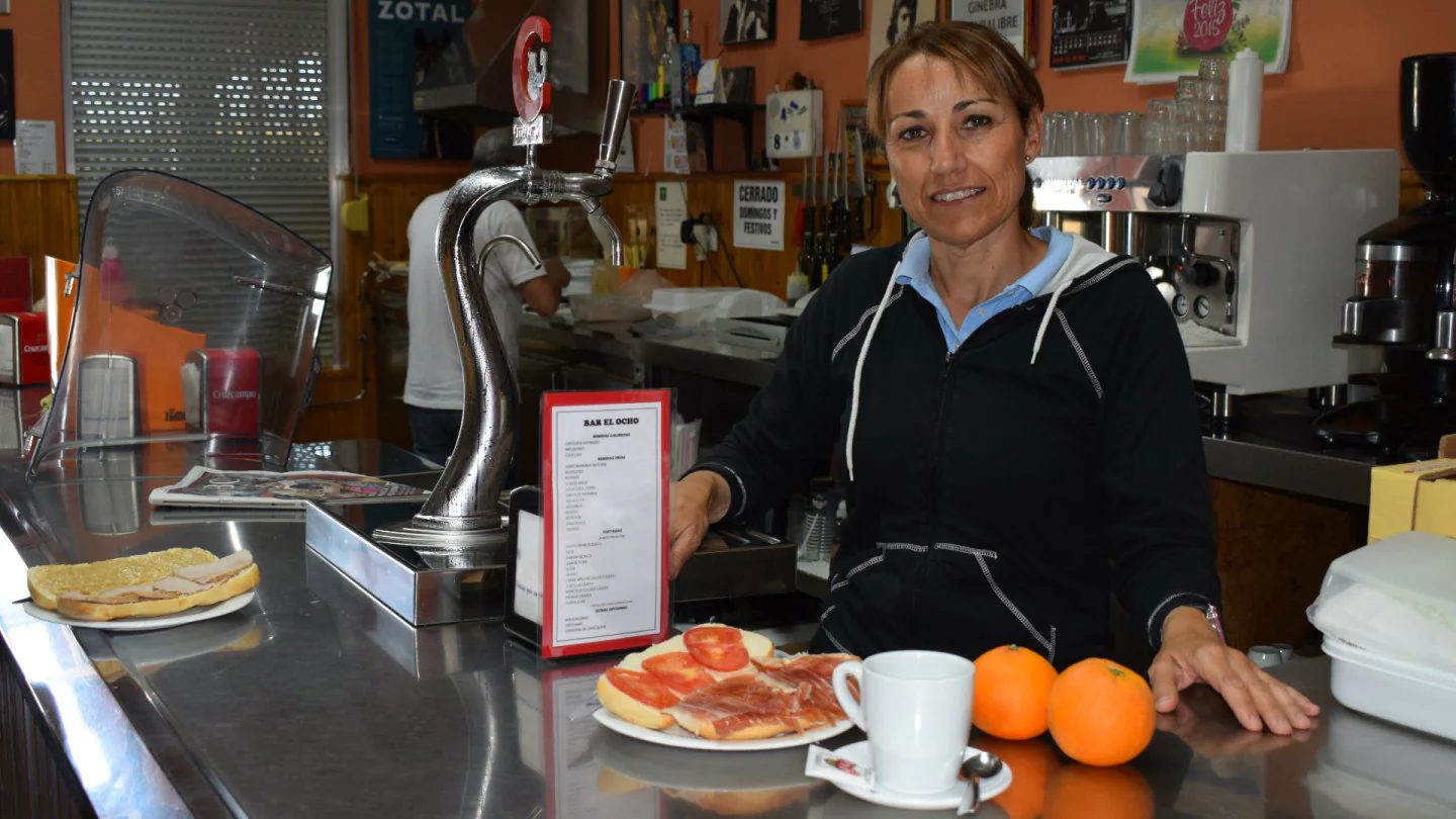 María José Barreno, propietaria del Bar El Ocho