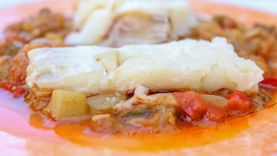 Bacalao con alboronía, una de las recetas típicas en Cuaresma