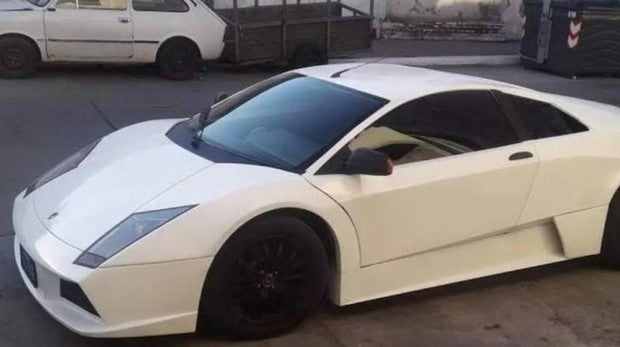 Fotografía de cómo quedó el Lamborghini