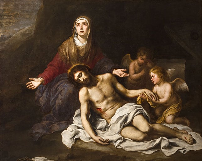 Jesús en los brazos de María