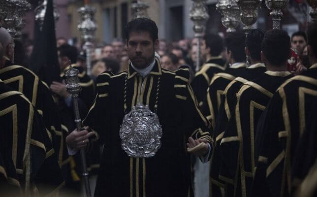 La Mortaja el Viernes Santo de la Semana Santa de Sevilla.