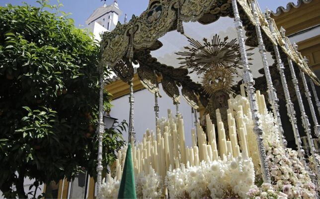 La Virgen del Rocío el Lunes Santo. Foto: Juan Flores
