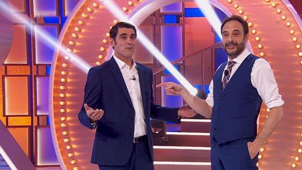 Jesulín y Roberto Vilar en el plató de «La noche de Rober»
