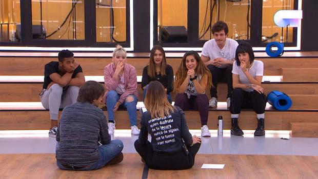 Los concursantes de la Academia en el momento del reparto de temas preseleccionados para Eurovisión 2019