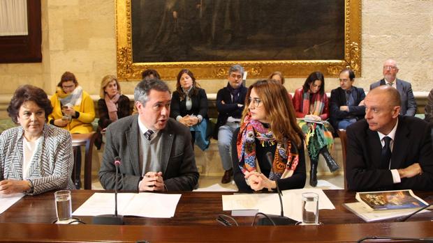 El alcalde, Juan Espadas, en la presentación de las inversiones europeas