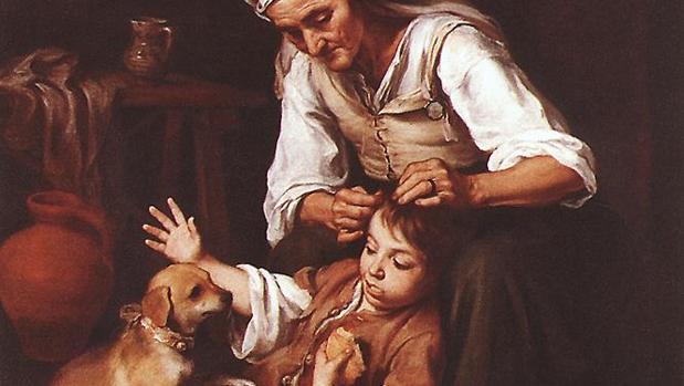 «Anciana espulgando a un chaval», de que es autor Bartolomé Esteban Murillo, expuesta en la Pinacoteca de Munich