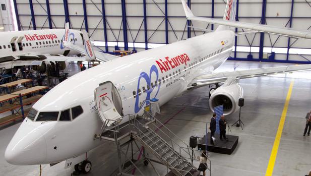 Un avión de la aerolínea Air Europa